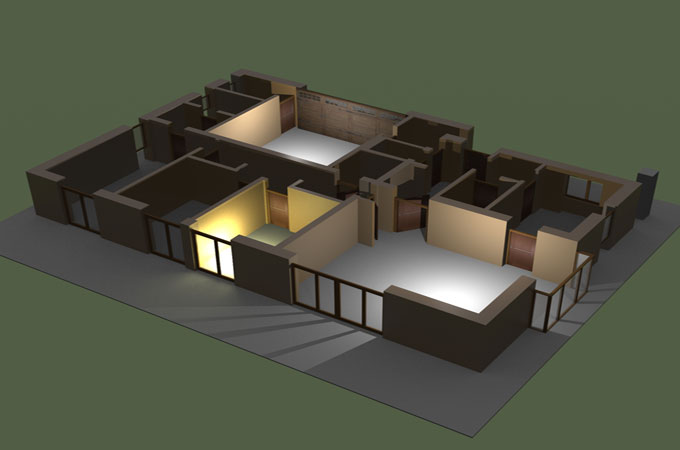 3d diagram of home by college station roofing contrators.