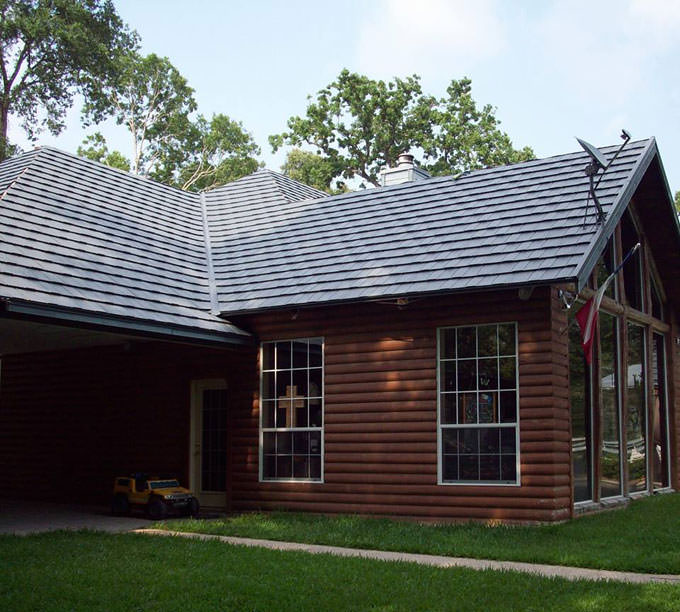 arrowline steel shingles installed by a brenham roofing company