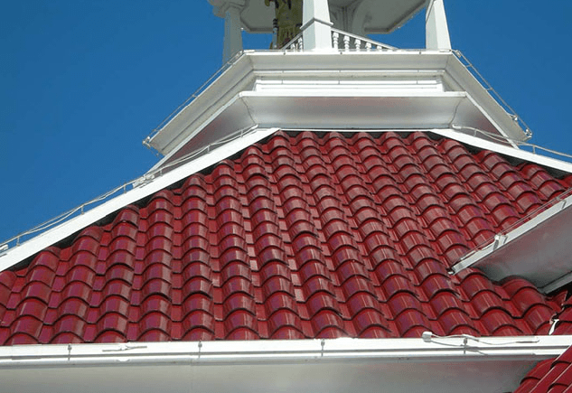 spanish red tile by santafe installed in college station