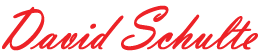 David Schulte Signature in red