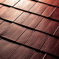 Schulte Roofina a College Station Roofing - Metal Shingles MetalWorks® AstonWood® Sequoia Red by TAMKO