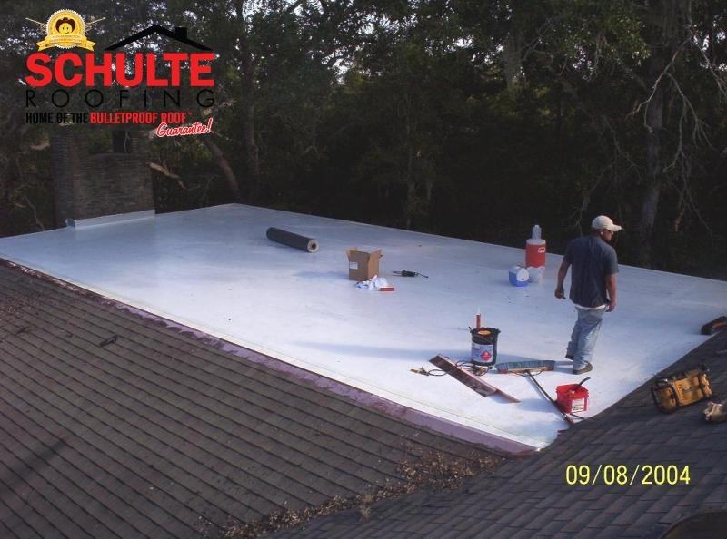 A Low Slope Roof by Schulte Roofing a College Station Roofing Company