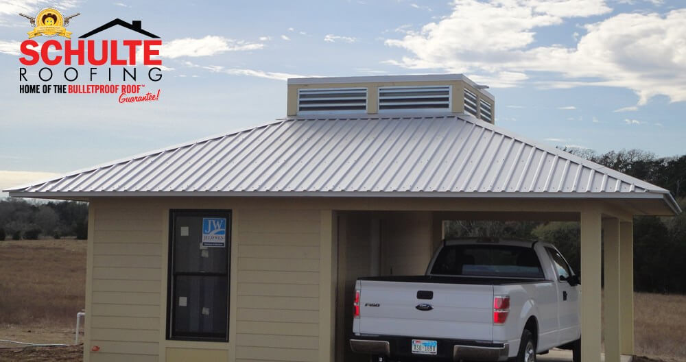 College Station Roofing metal roof project in private community