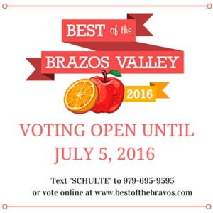 Schulte Roofing Best of the Brazos Valley graphic