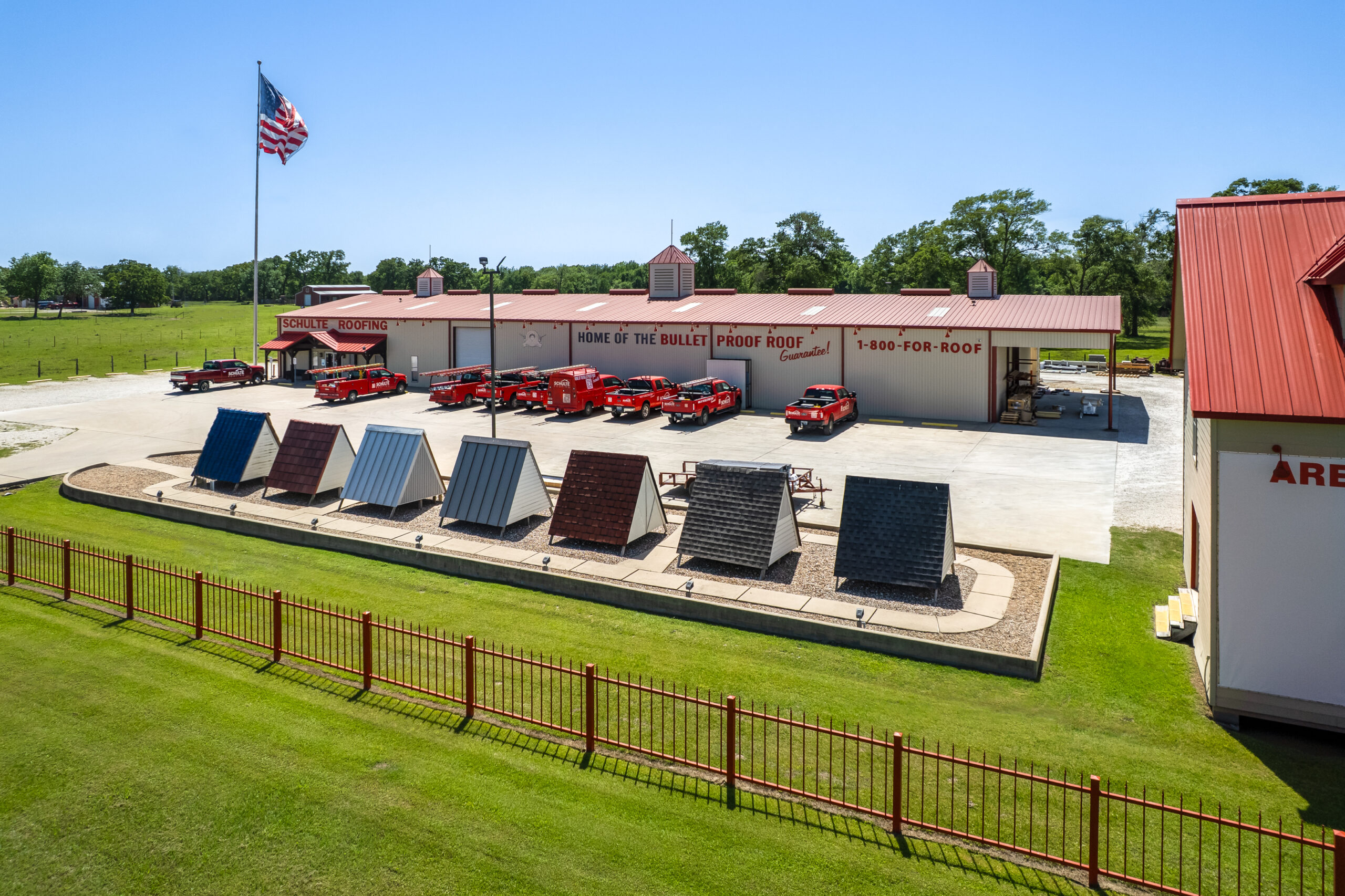 Roof materials at Schulte Roofing Headquarters